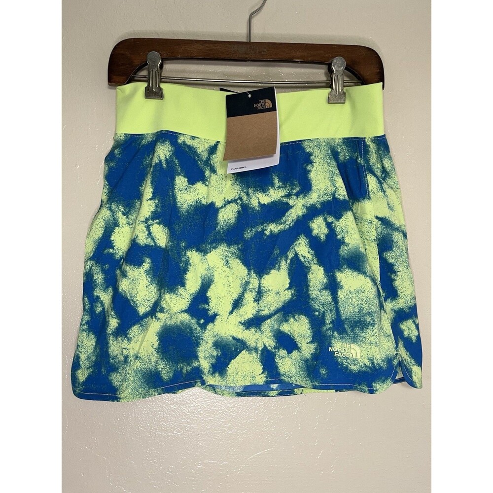 NWT The North Face Womens Class V Tie Dye Skort M Lime/Blue